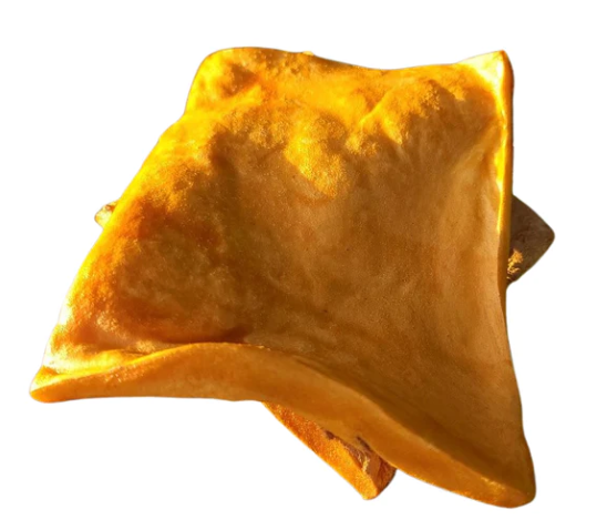 Willy's Wags Natural Pet Treats - Beef Cheek Chips Peanut Butter Basted 4″x4″