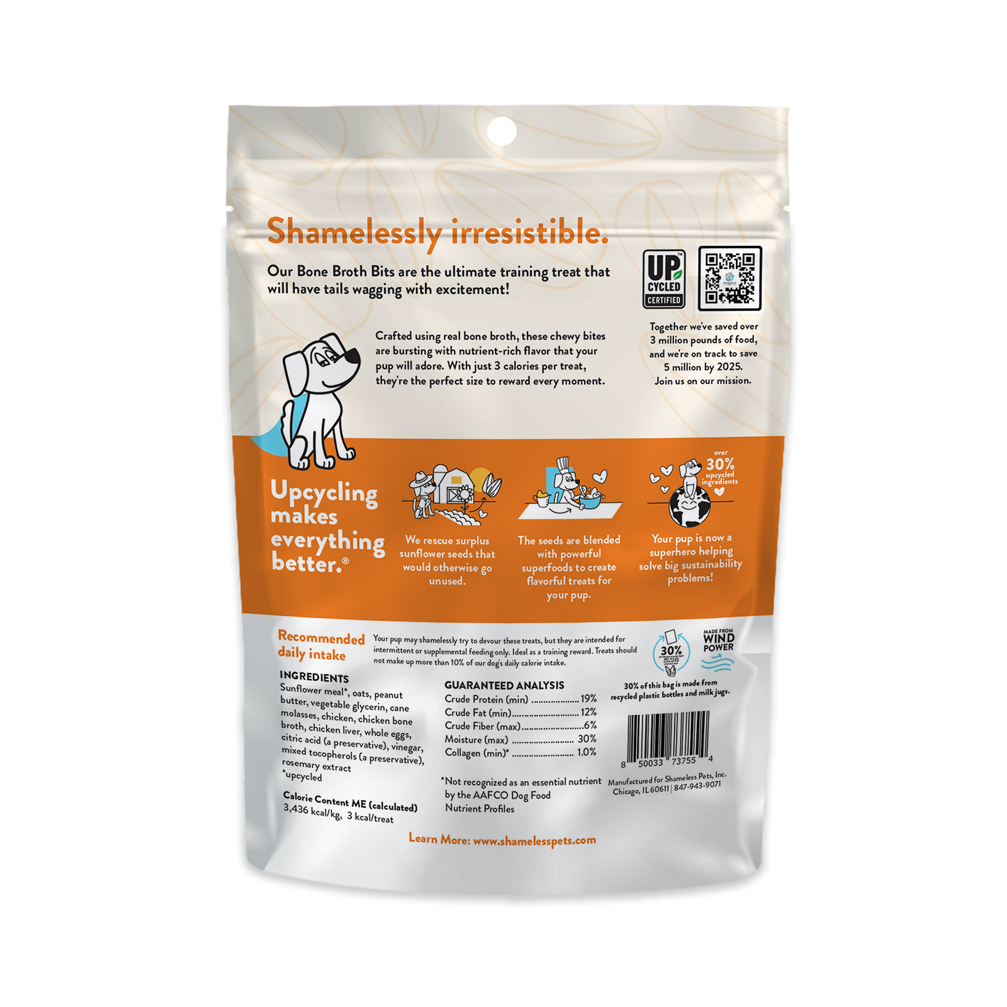 Shameless Pets - Nutty Chicken Bone Broth Dog Training Treats