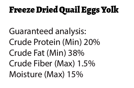 Snack’s Homemade Treats - Freeze Dried Quail Egg Yolks