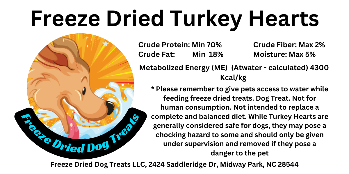 Freeze Dried Dog Treats - Freeze Dried Turkey Hearts