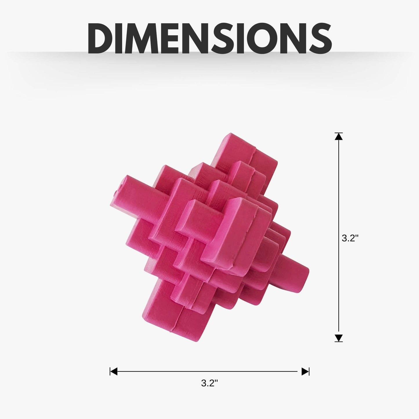 Jojo Modern Pets - Geometric Natural Rubber Dog Toy - Durable & Sustainable