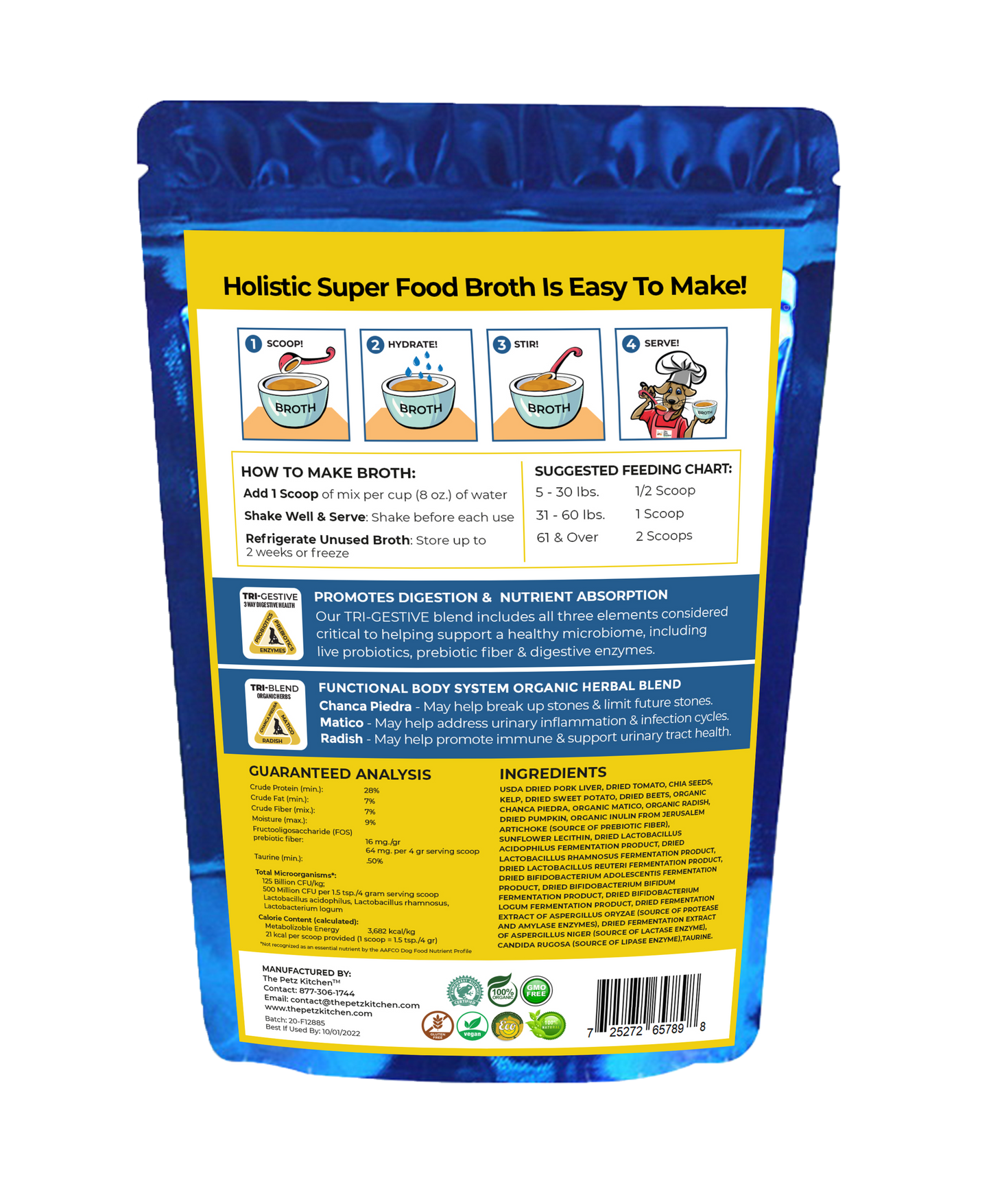 Natura Petz Organics - Super Food Broth Stone Breaker Support* the Petz Kitchen Dogs & Cats