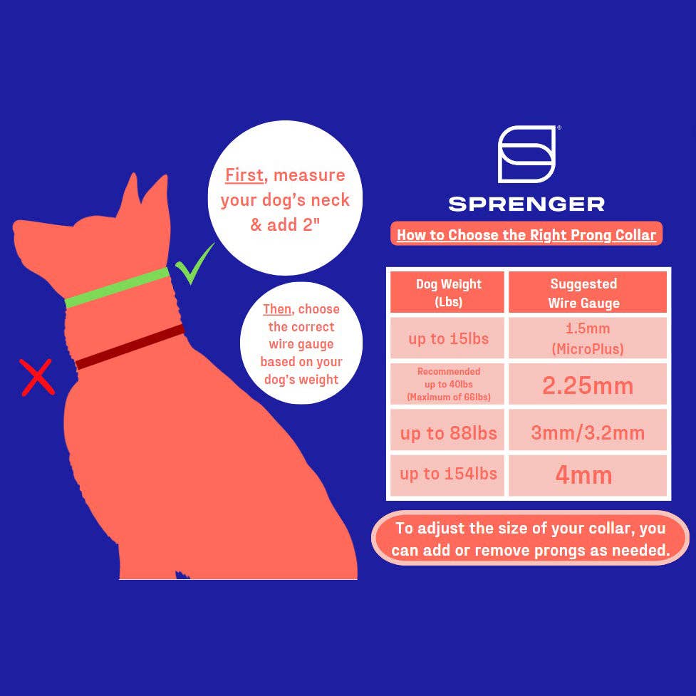 Dogline - Herm Sprenger - ULTRA-PLUS Training Collar with Center-Plate and Assembly Chain - Standard Version - Chrome