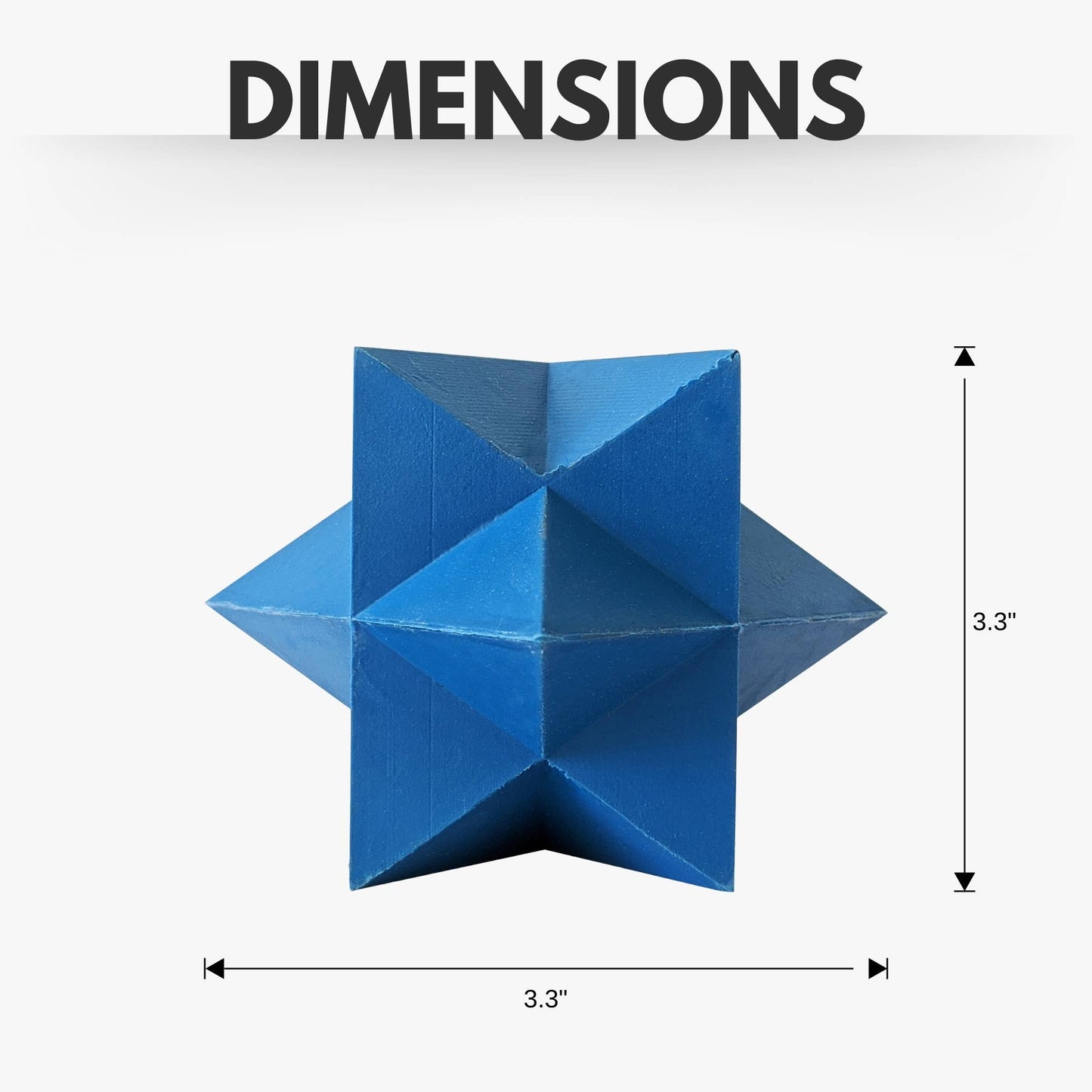 Jojo Modern Pets - Eco-Friendly Durable Geometric Blue Star TPR Dog Chew Toy