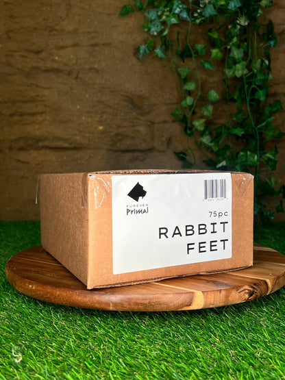 Furever Primal - Rabbit Feet 75pc Bulk Dog Chew Natural Single Ingredient