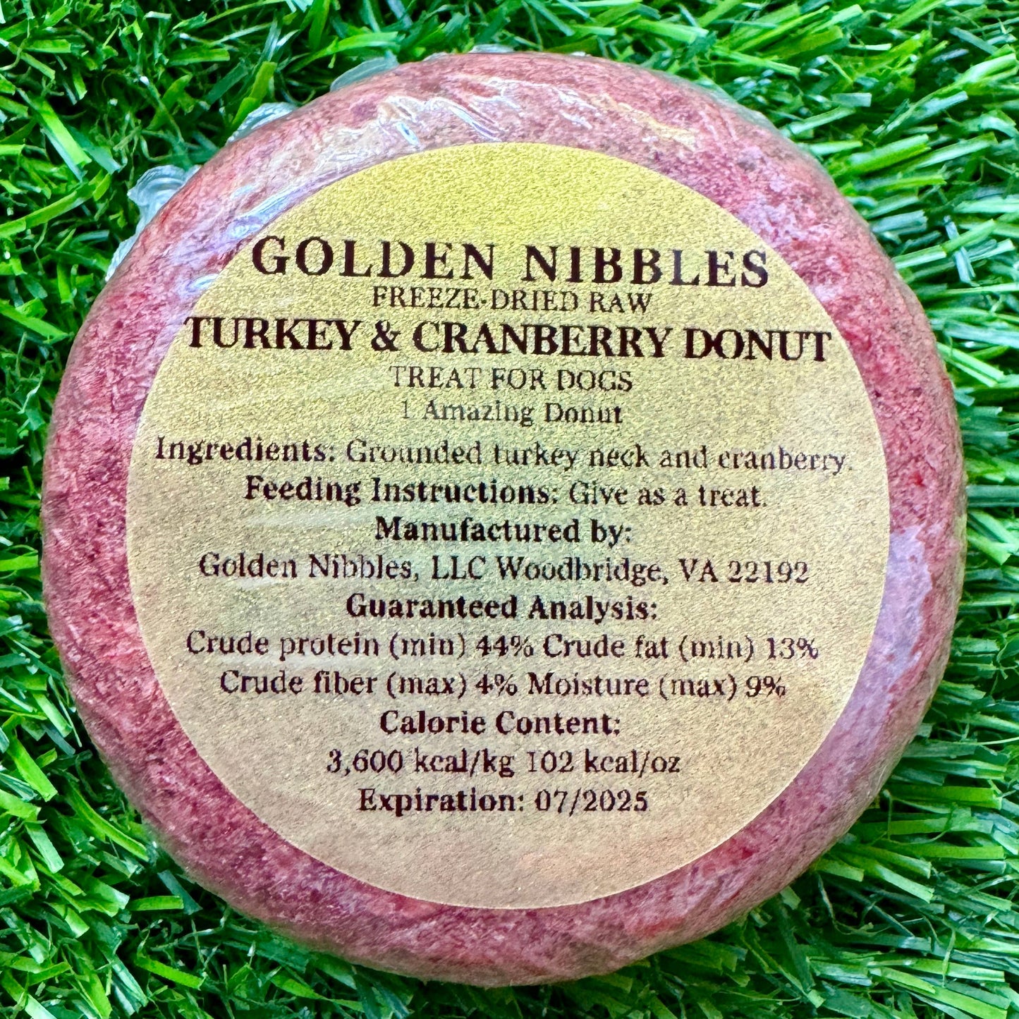 Golden Nibbles - Turkey & Cranberry Donut - Freeze-Dried
