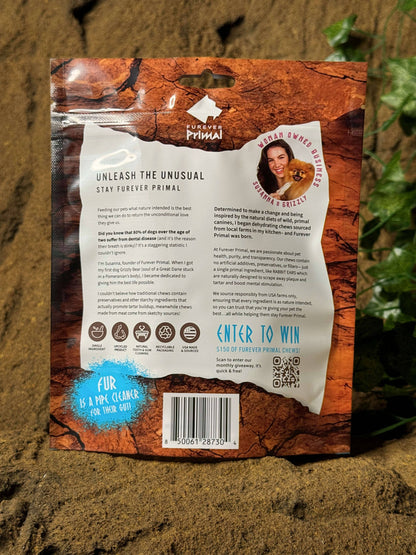 Furever Primal - Bag of 15 Dog/Cat Chew: Rabbit Ears Natural 1 Ingredient
