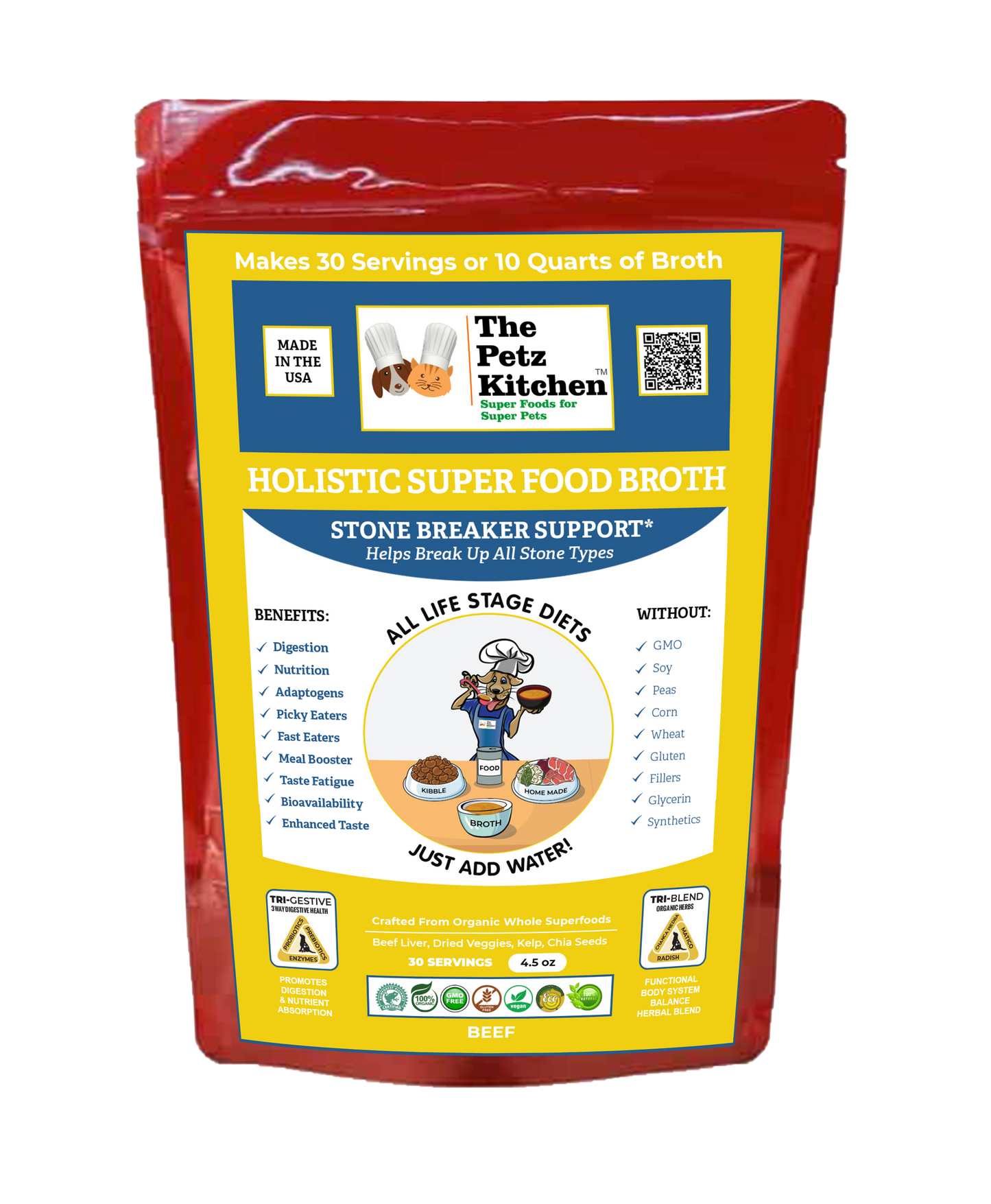 Natura Petz Organics - Super Food Broth Stone Breaker Support* the Petz Kitchen Dogs & Cats