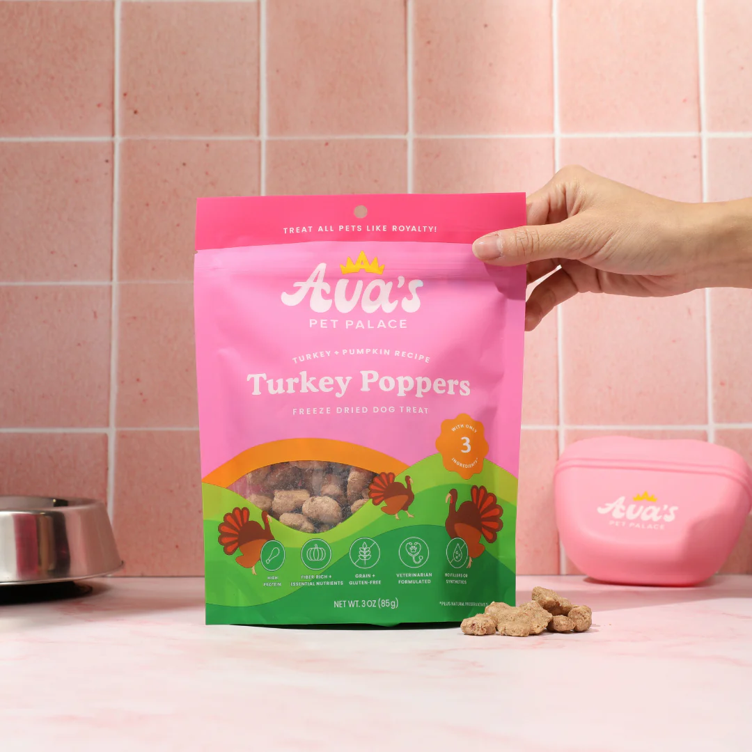 Jojo Modern Pets - Ava's Pet Palace Freeze Dried Dog Treats - Turkey Poppers