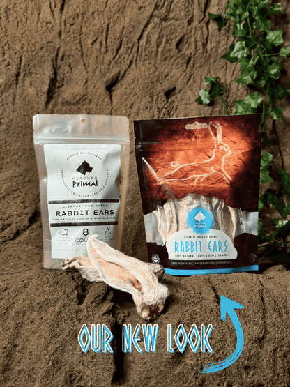 Furever Primal - Bag of 15 Dog/Cat Chew: Rabbit Ears Natural 1 Ingredient