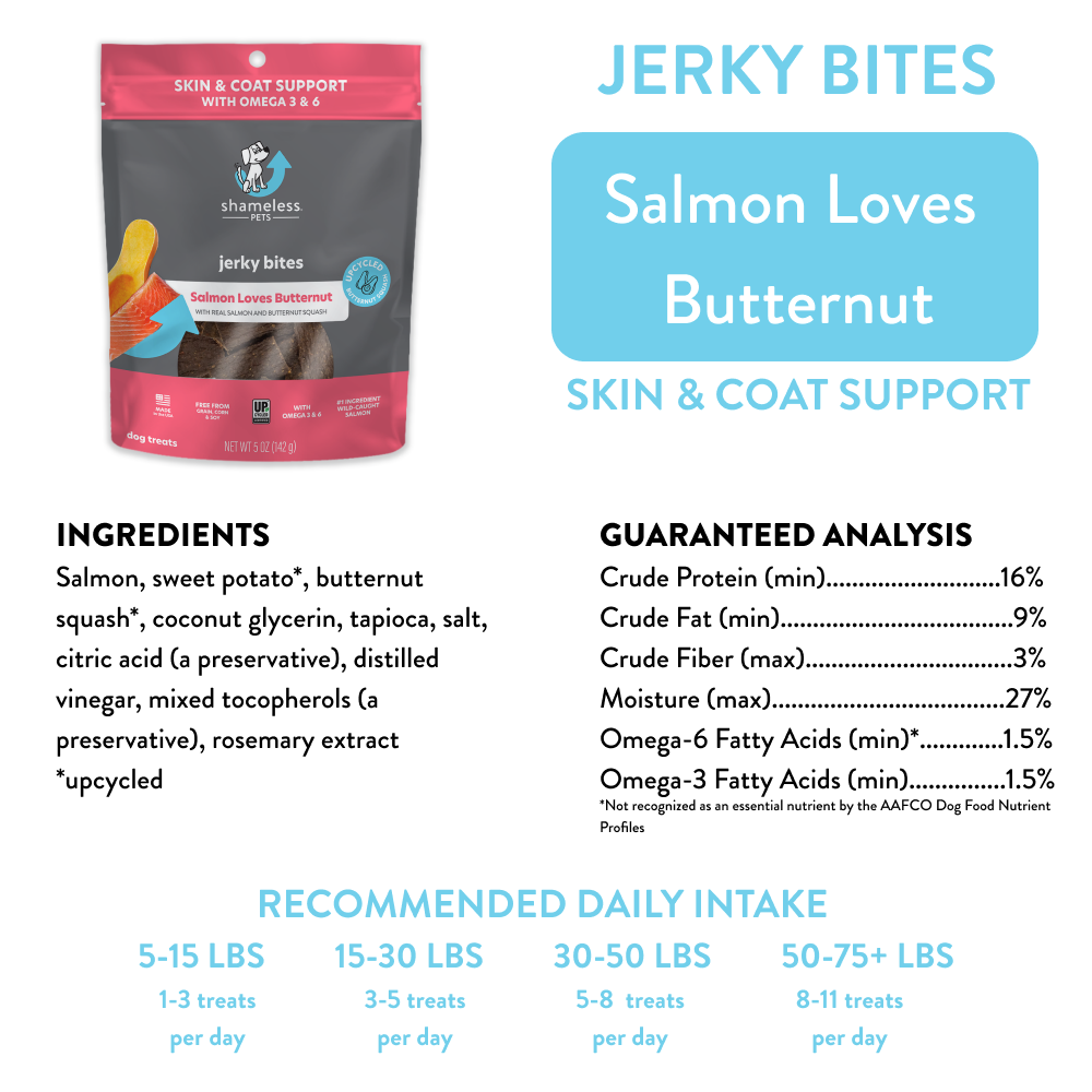Shameless Pets - Salmon Loves Butternut Jerky Dog Treats