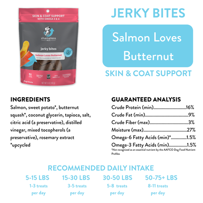 Shameless Pets - Salmon Loves Butternut Jerky Dog Treats