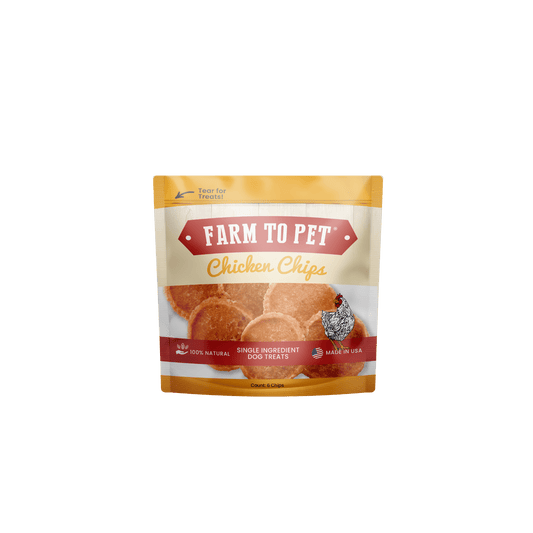 Farm to Pet Healthy Dog Treats - Farm To Pet Chicken Chips Dog Treat Snack Packs – 24 count