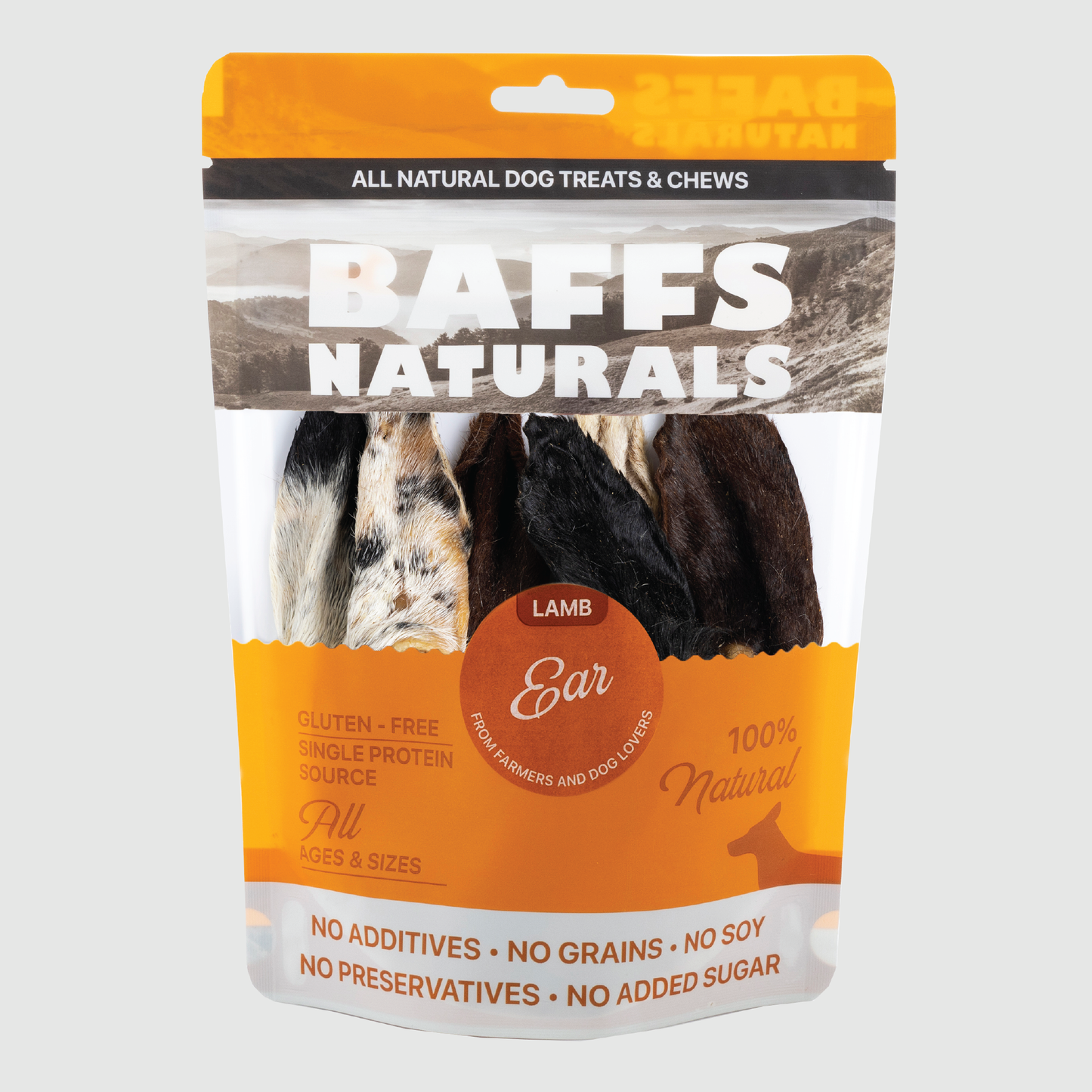 Jojo Modern Pets - All-Natural Premium Lamb Ear Dog Chews (3.5oz Bag)