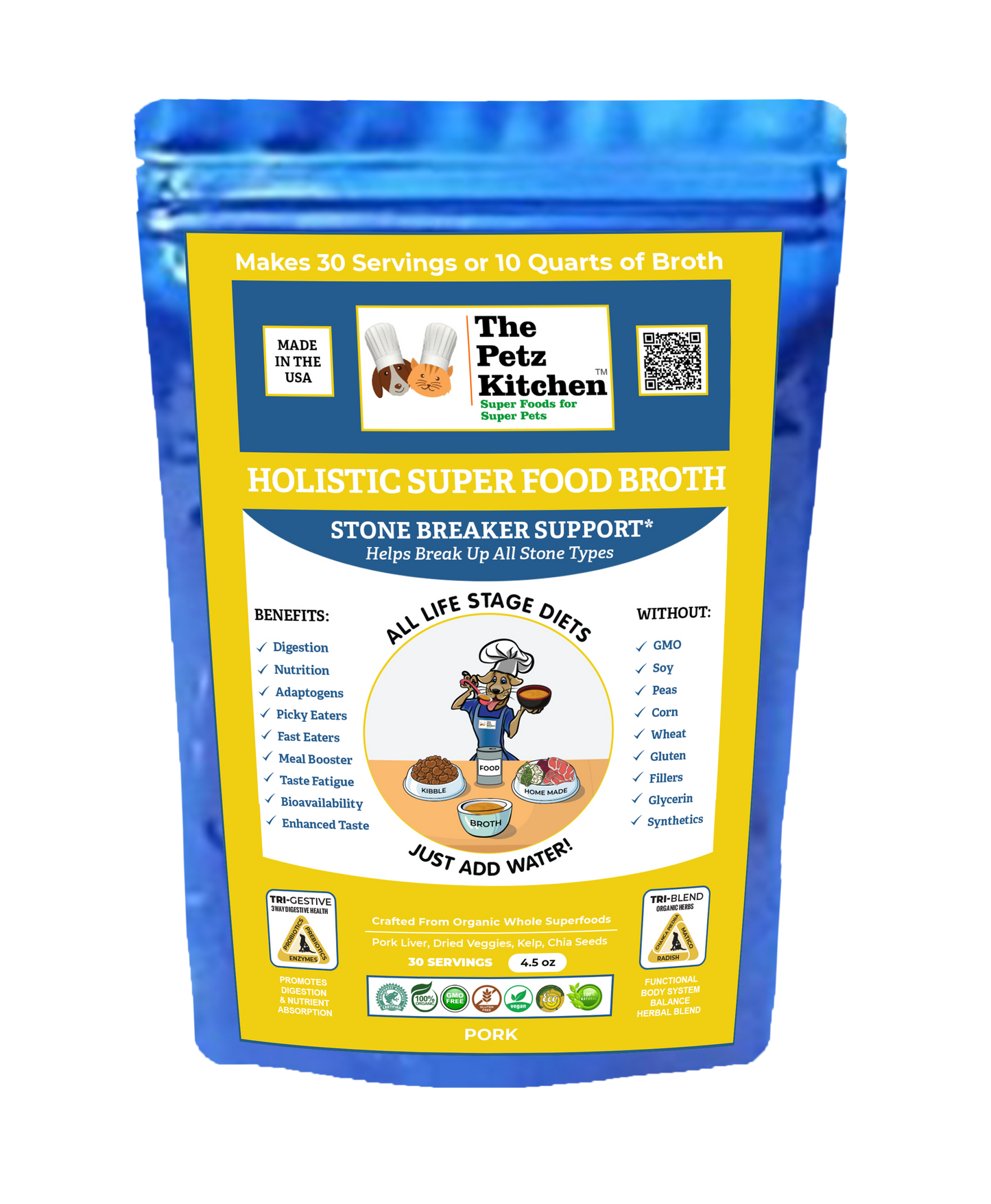 Natura Petz Organics - Super Food Broth Stone Breaker Support* the Petz Kitchen Dogs & Cats