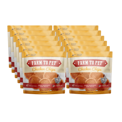 Farm to Pet Healthy Dog Treats - Farm To Pet Chicken Chips Dog Treat Snack Packs – 24 count