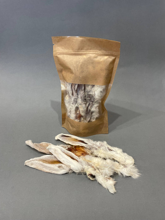 Pawsome Pet Toys - Rabbit Ears with Fur, Natural dog treat