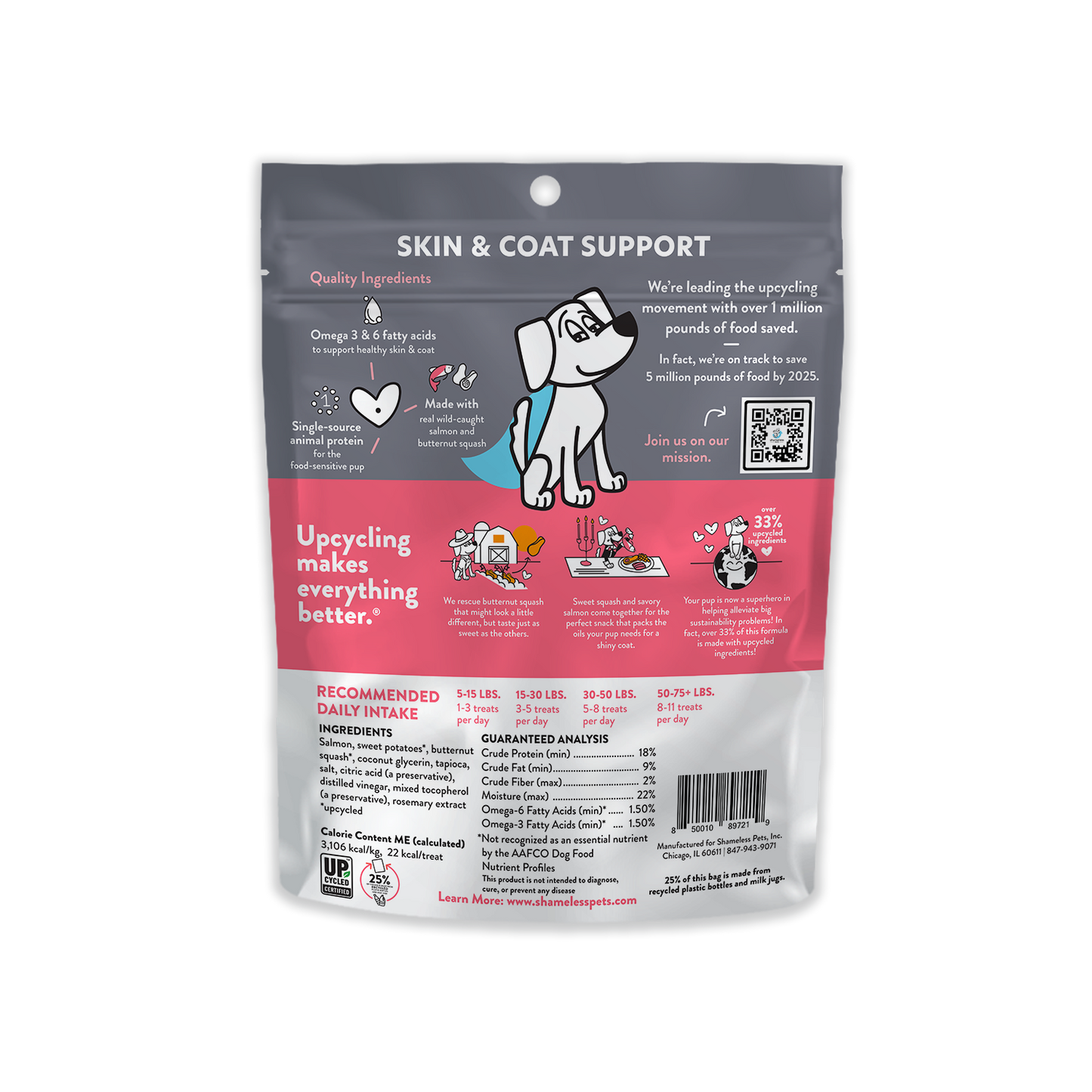 Shameless Pets - Salmon Loves Butternut Jerky Dog Treats