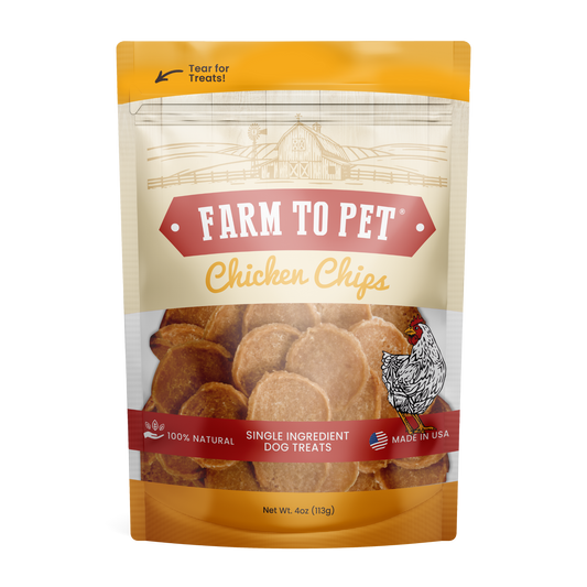 Farm to Pet Healthy Dog Treats - Farm to Pet Chicken Chips Healthy Dog Treats – 2 sizes