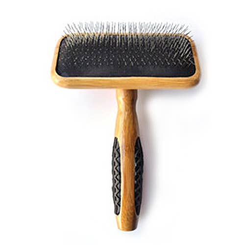 King Wholesale Pet Goods - BASS Slicker Brush Wood Handle Medium