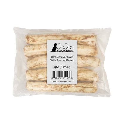 Jojo Modern Pets - 10" Rawhide Retriever Roll Dog Chews (5/Bag)