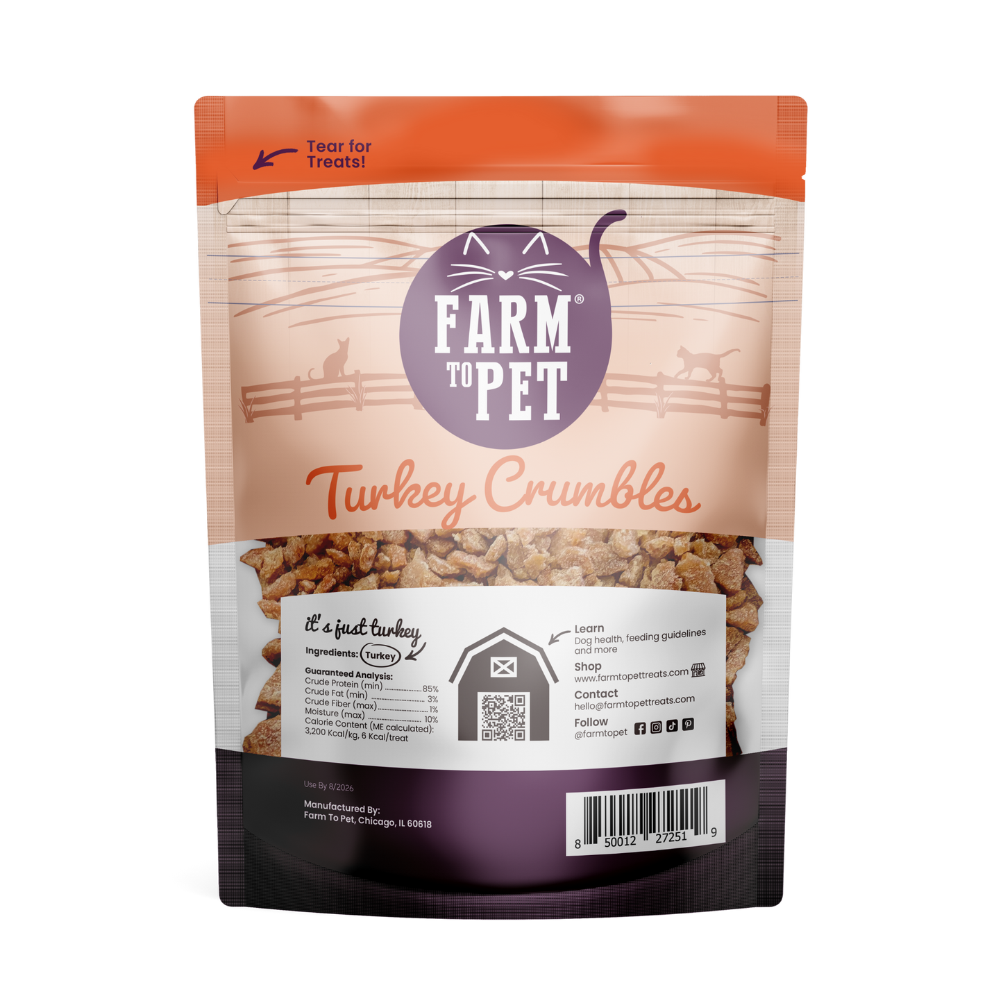 Farm to Pet - Turkey Crumbles for Cats