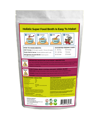 Natura Petz Organics - Goats Milk + Bone Broth Base Max* Joint, Skin & Coat Support Broth* the Petz Kitchen Dog & Cat