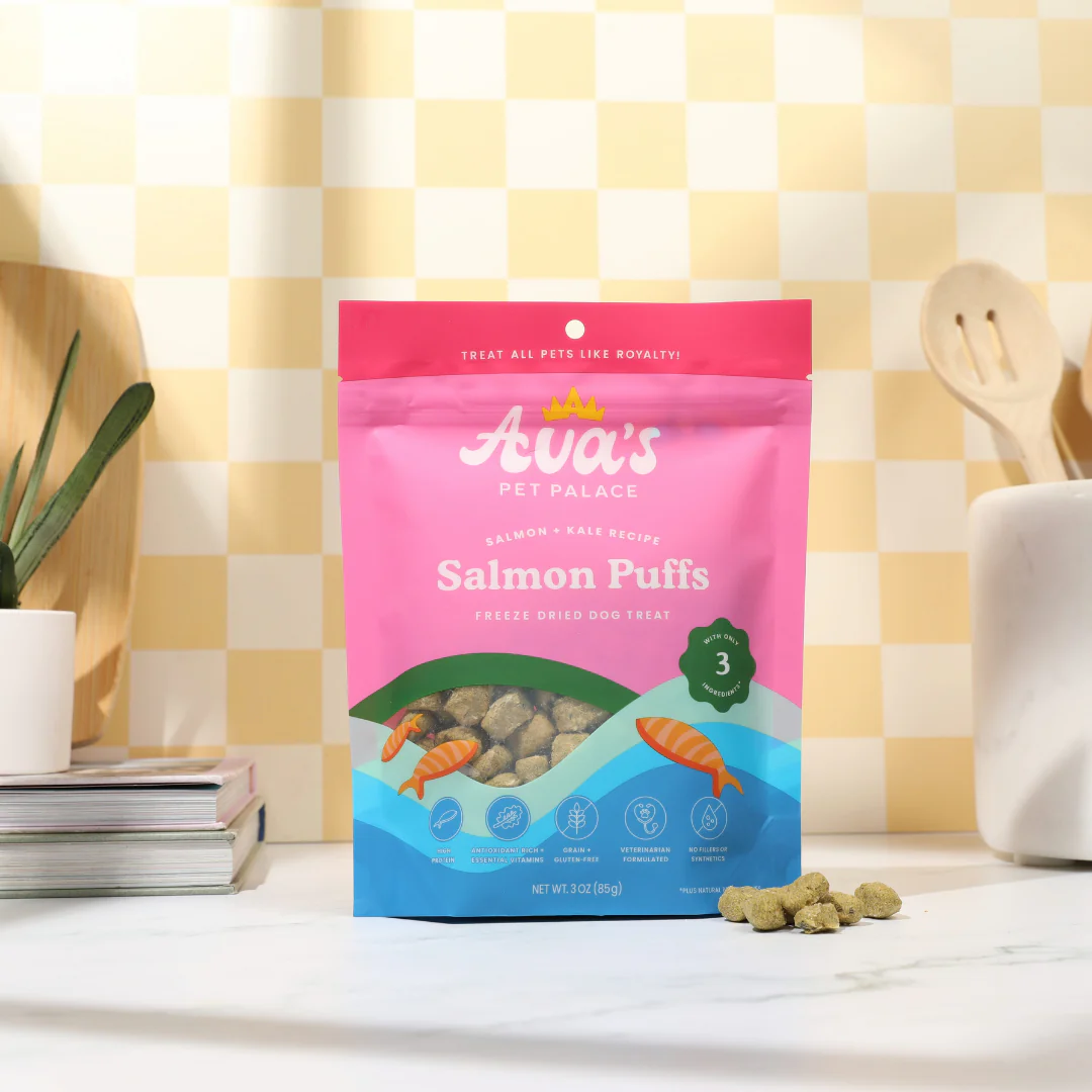 Jojo Modern Pets - Ava's Pet Palace Freeze Dried Dog Treats - Salmon Puffs