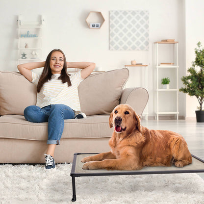 veehoo - Veehoo Chew-Proof Dog Bed - Black Metal Frame