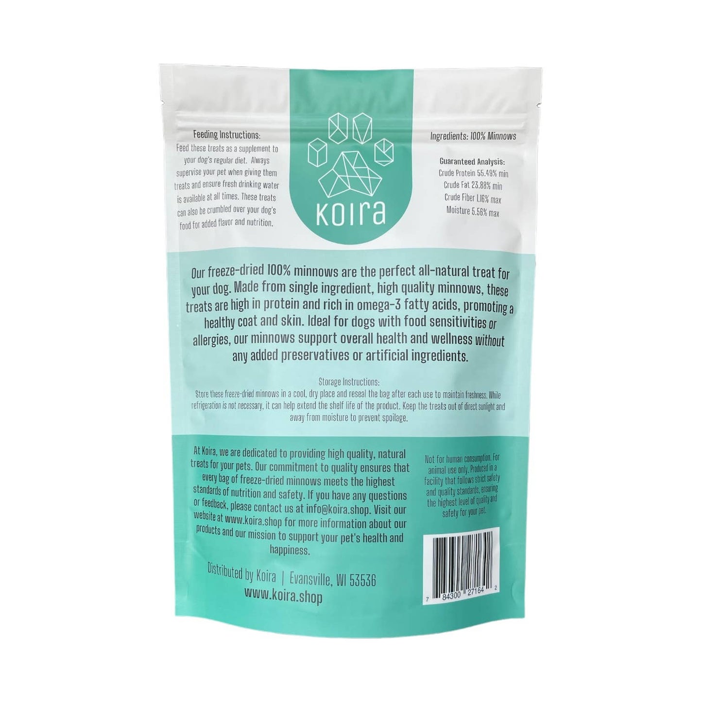 Koira - Freeze-Dried Minnows Protein-Packed Dog Treats