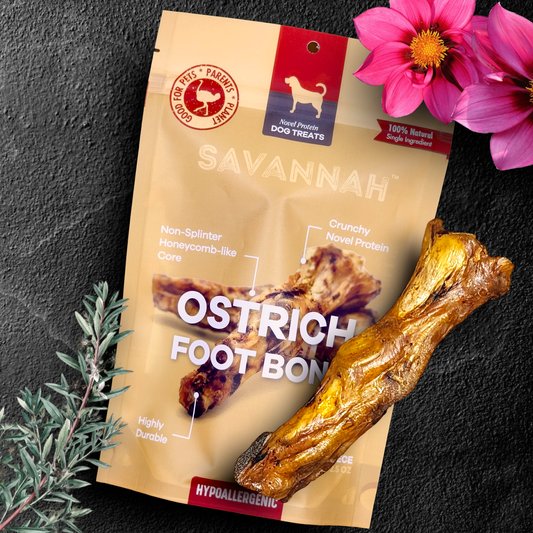 Savannah Pet Food - Ostrich Foot Bone Single-ingredient Novel Protein Dog Treat