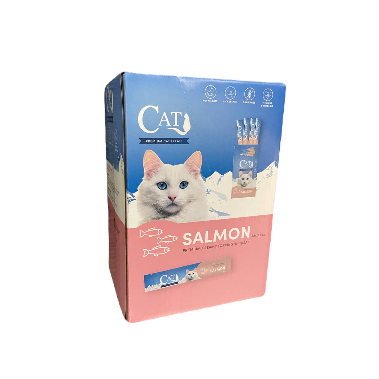 Scoochie Pet Products - Squeeze Up Cat Treat Salmon .5 Ounce - 4 Pack