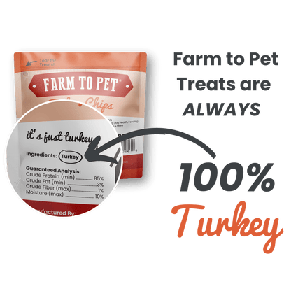 Farm to Pet - Turkey Chips Snack Packs for Dogs