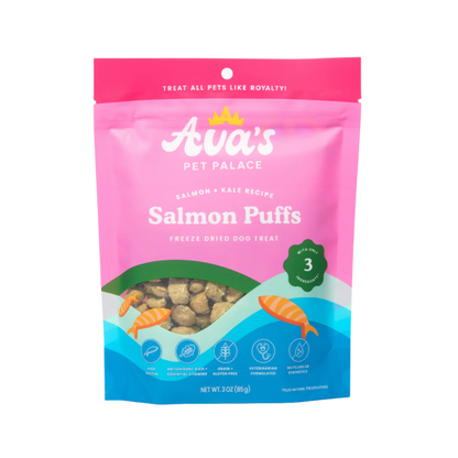 Jojo Modern Pets - Ava's Pet Palace Freeze Dried Dog Treats - Salmon Puffs