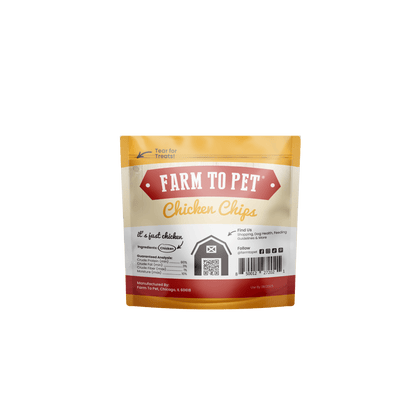 Farm to Pet Healthy Dog Treats - Farm To Pet Chicken Chips Dog Treat Snack Packs – 24 count