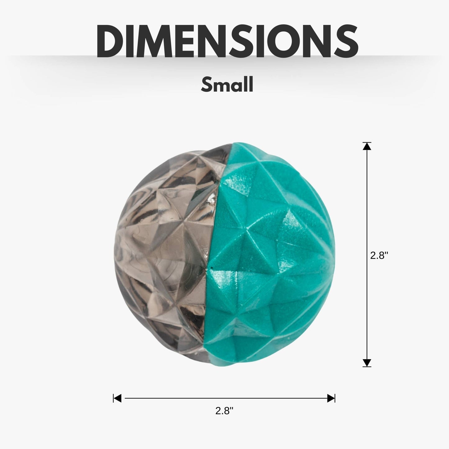 Jojo Modern Pets - Durable Dog Chew Toy with Textured Geometric Ball Design