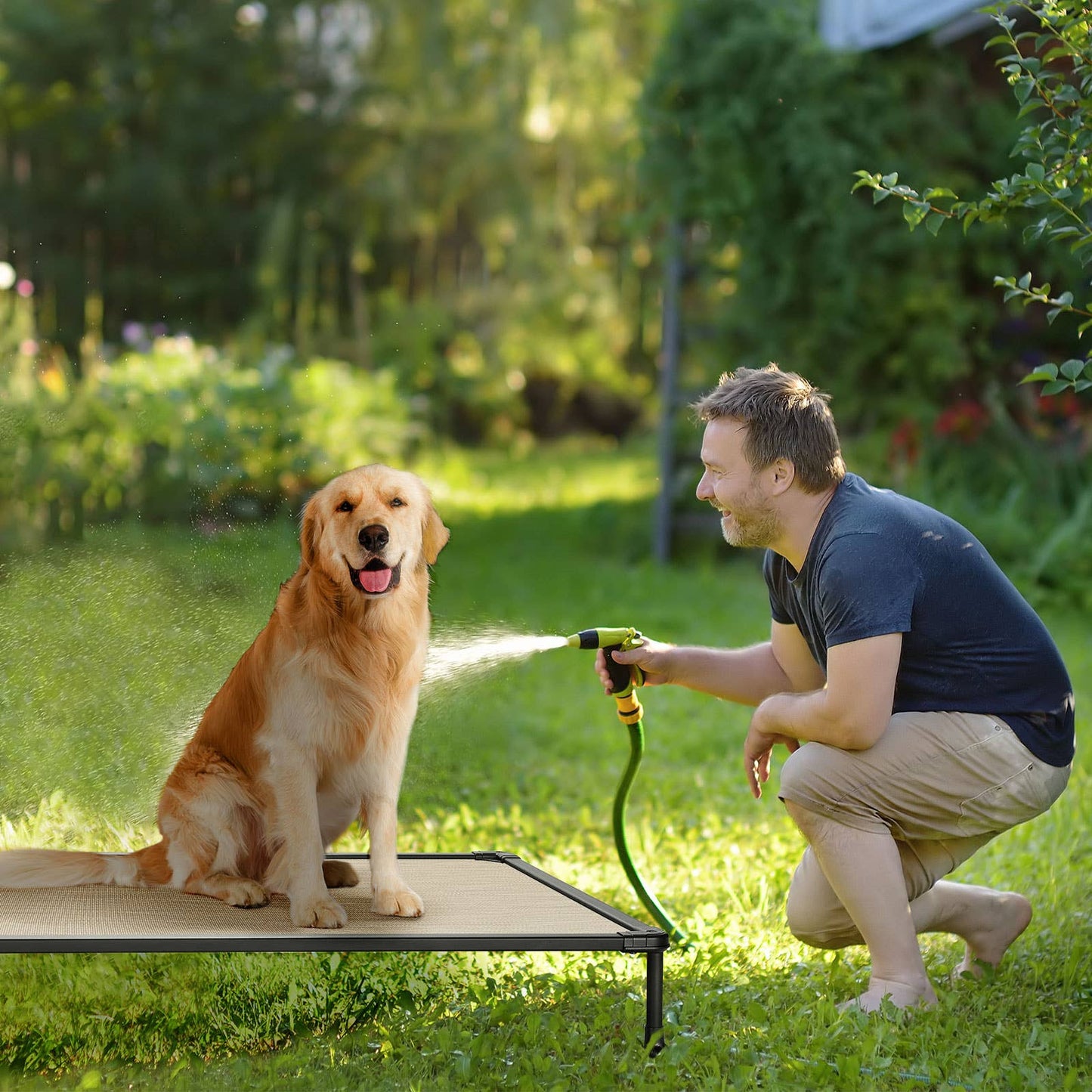 veehoo - Veehoo Chew-Proof Dog Bed - Black Metal Frame