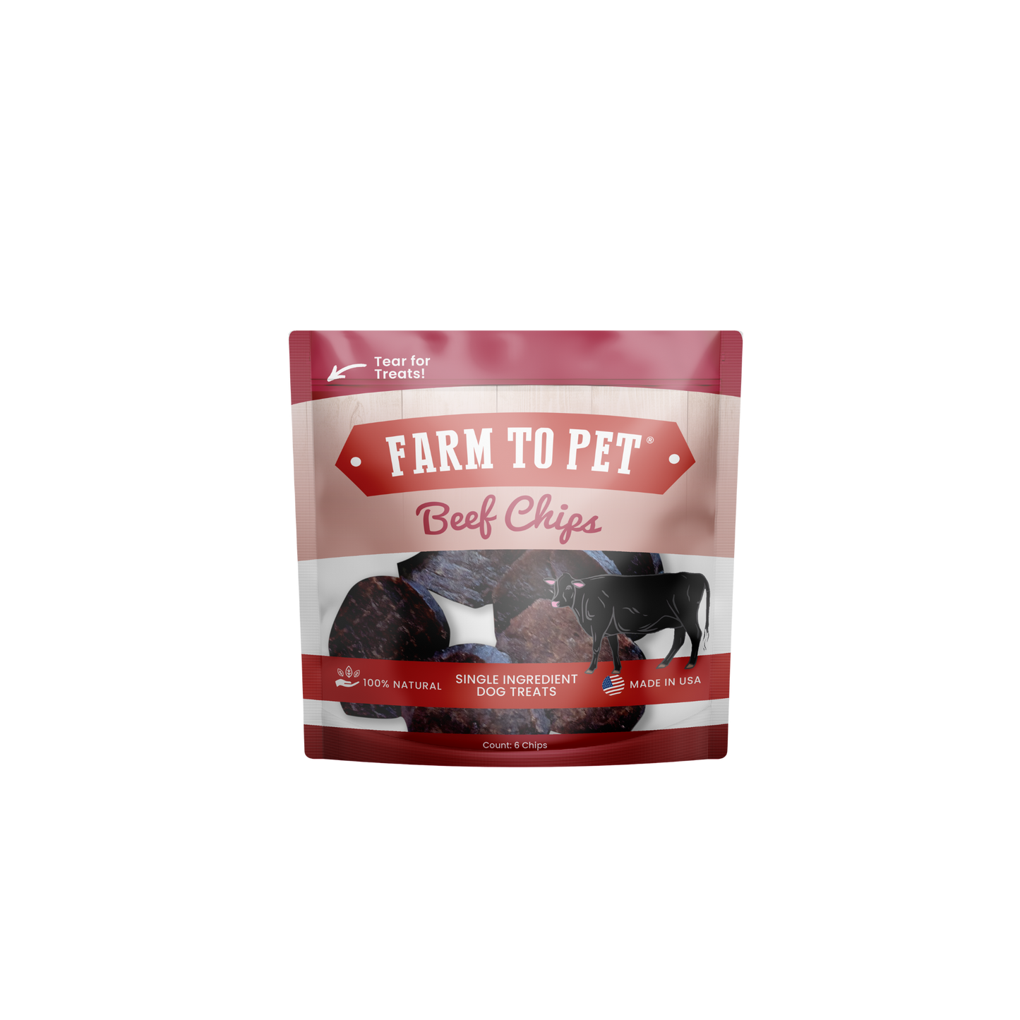 Farm to Pet - Beef Chips Snack Packs for Dogs