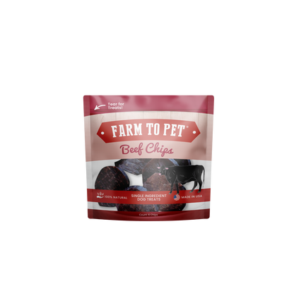 Farm to Pet - Beef Chips Snack Packs for Dogs