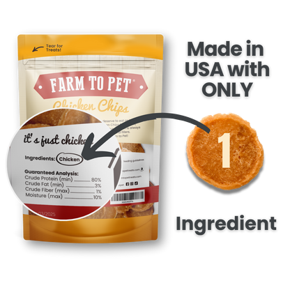 Farm to Pet Healthy Dog Treats - Farm to Pet Chicken Chips Healthy Dog Treats – 2 sizes
