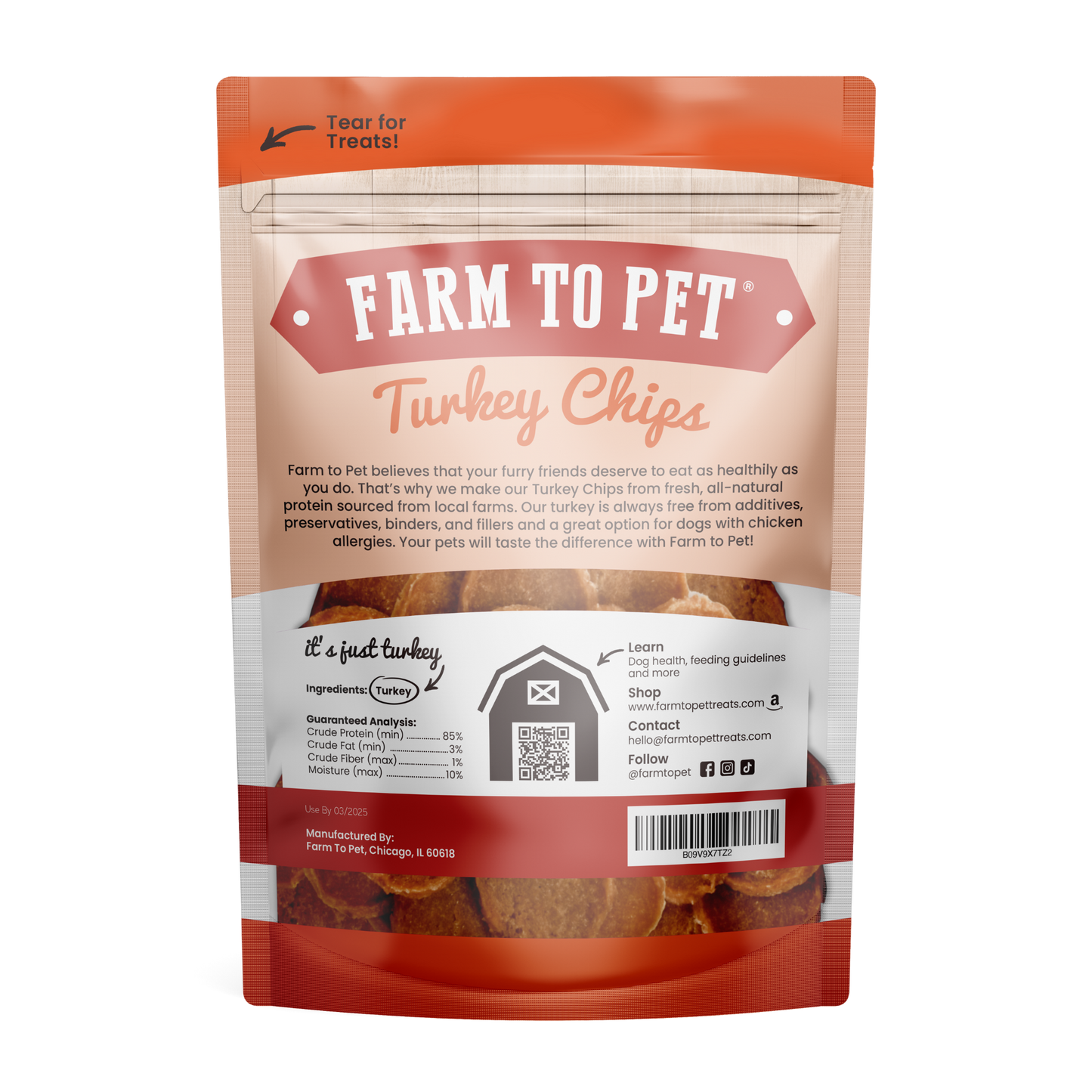 Farm to Pet - Turkey Chips Dog Treats