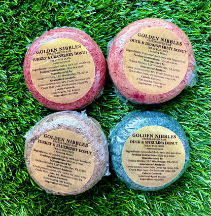 Golden Nibbles - Duck & Spirulina Donut - Freeze-Dried Raw