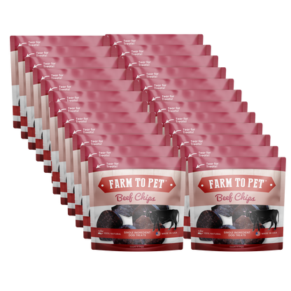 Farm to Pet - Beef Chips Snack Packs for Dogs