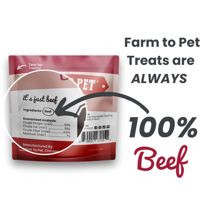 Farm to Pet - Beef Chips Snack Packs for Dogs
