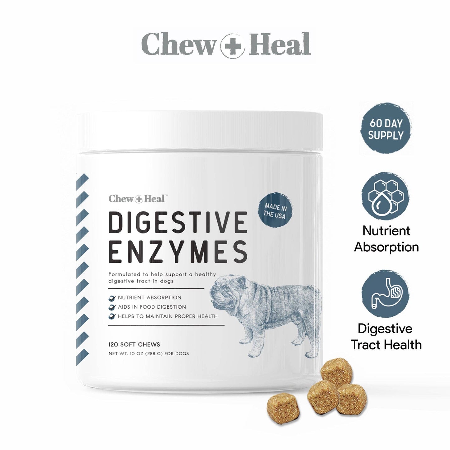 Chew + Heal - Digestive Enzymes with Probiotics
