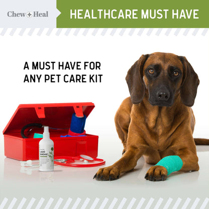 Chew + Heal - Liquid Bandage for Dogs, Pet First Aid Essential - 4 oz.