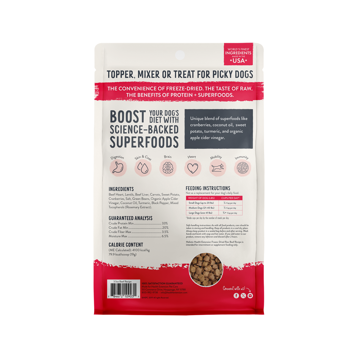 Health Extension Pet Care - Freeze Dried Raw Beef Recipe