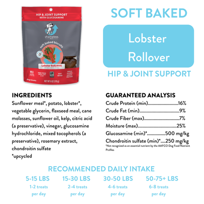Shameless Pets - Lobster Rollover Soft Baked Dog Treats