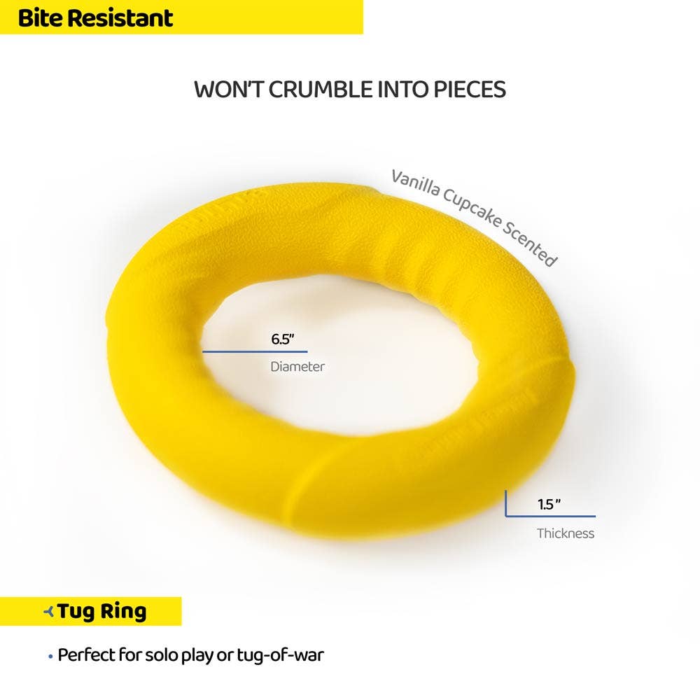 BULLTUG - Power Duo - Tug Ring and Fetch Ball (Dog Toy Set)