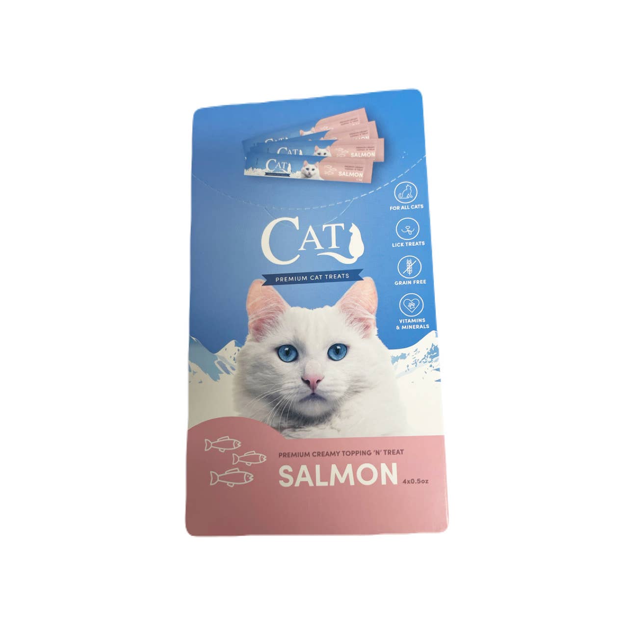 Scoochie Pet Products - Squeeze Up Cat Treat Salmon .5 Ounce - 4 Pack